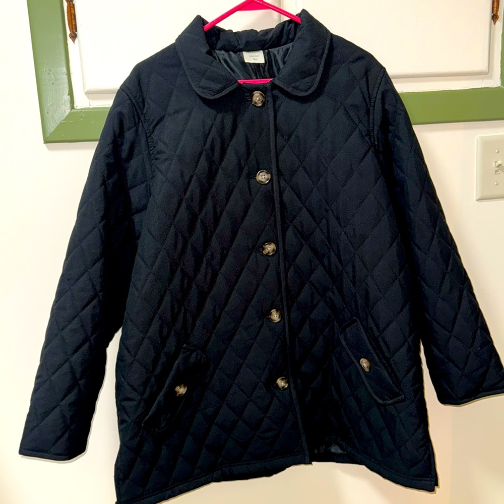Blair black jacket. Diamond quilting. Buttons. 2 side pockets. Lightweight